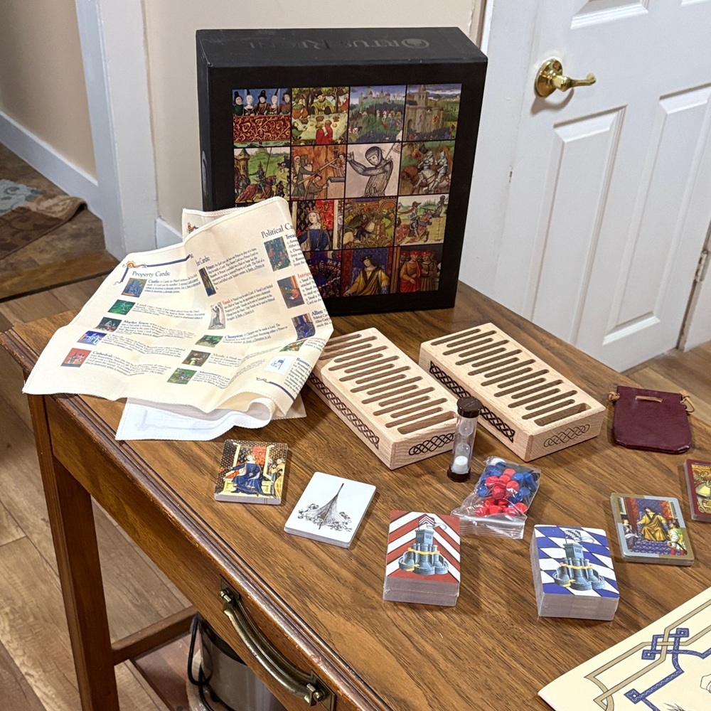 Medieval-Themed Strategy Board Game Set